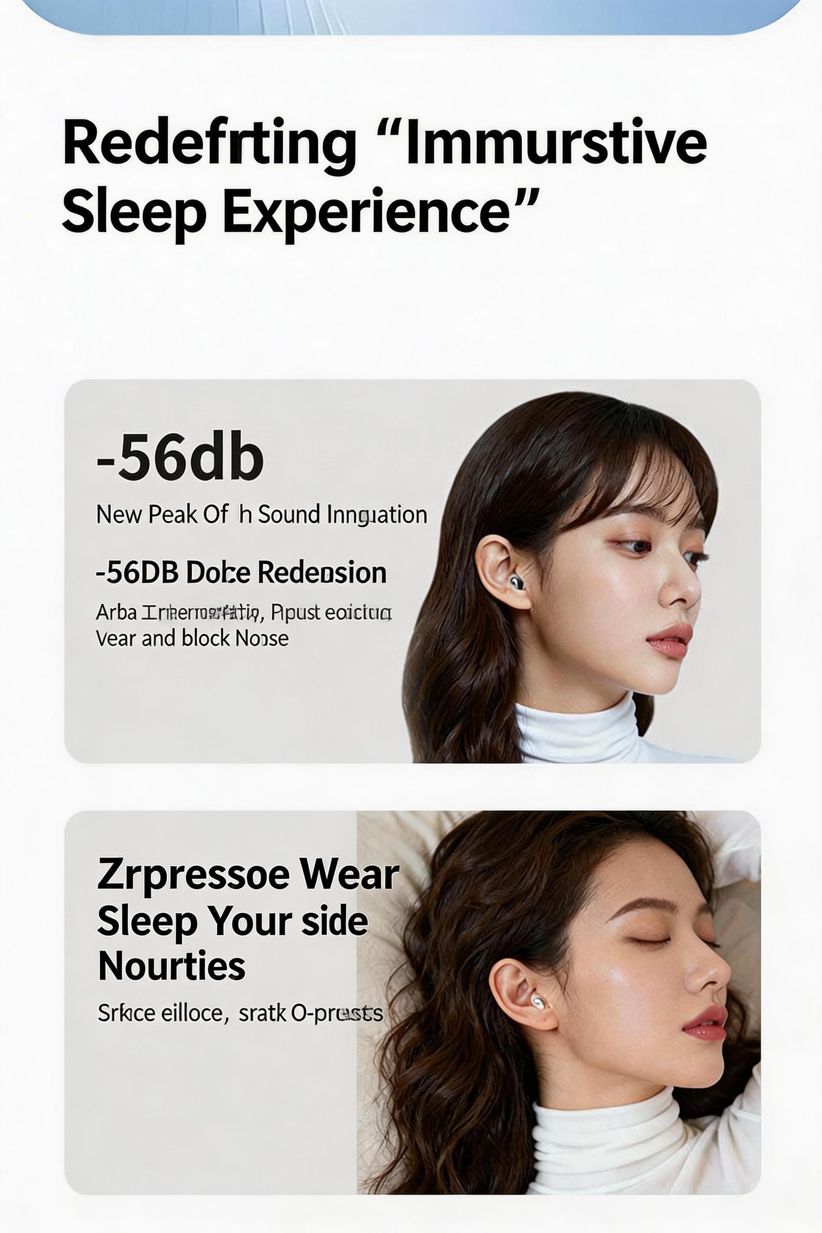 Sleep Earplugs Made Of Soft Silicone,Reusable And Suitable For Sensitive Hearing. Ideal For Work, Travel, And Concerts, With Ear Tips Designed For Sleep,AGC Noise Reduction Technology, -56dB Deep Noise Reduction,Perfect Gift,Party Gift,Hearing Protection