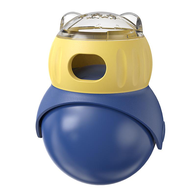 Owl Cat Puzzle Feeder - Self-Righting Treat Dispenser Ball for Smart Play, Slow Eating Control & Anxiety Relief, Safe Rounded Design for Cats & Small Dogs