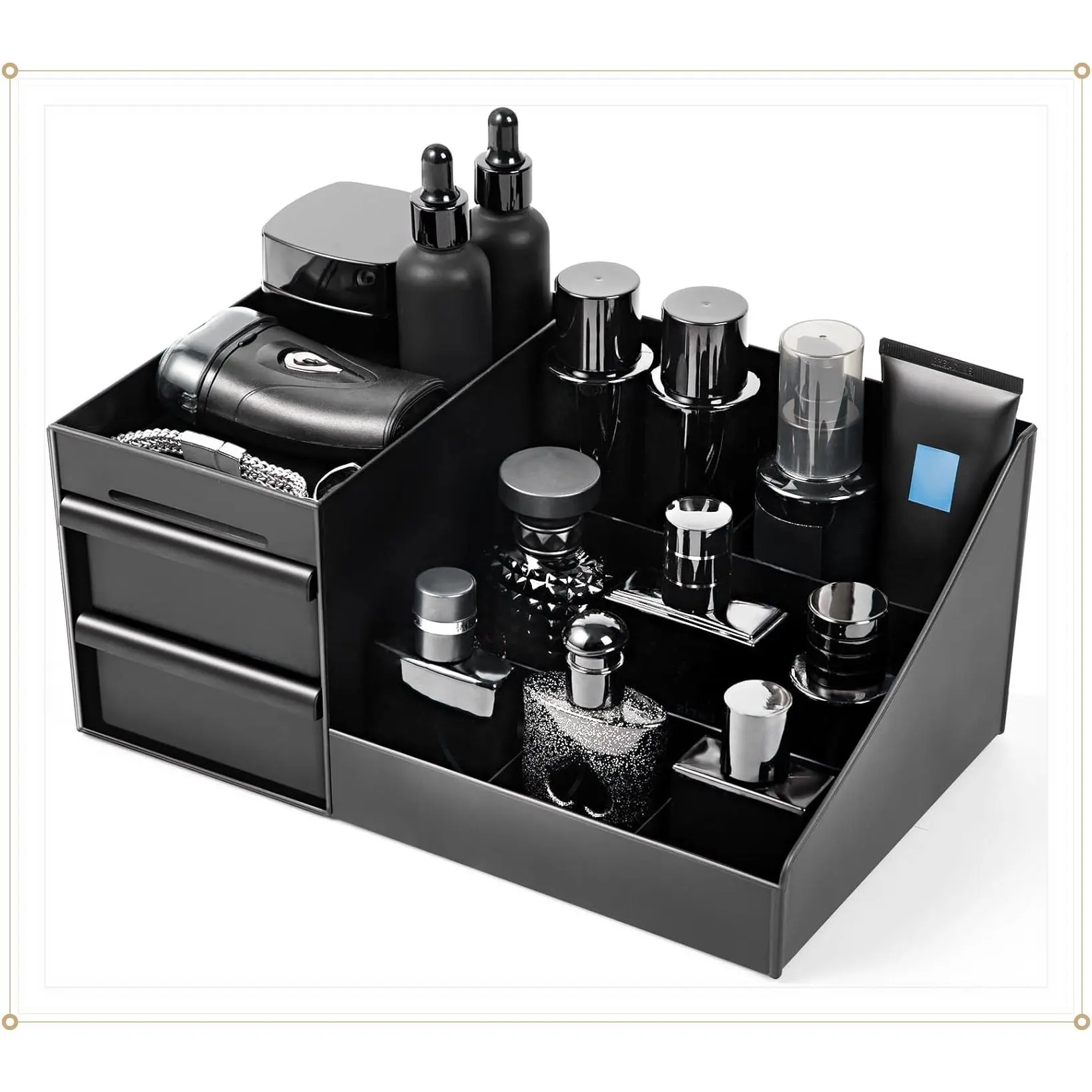Cologne Organizer for Men - Perfume Organizer Tray for Bathroom Counter, Desk, Dresser - Cologne Shelf, Room Decor, Gift for BoyfriendGift
