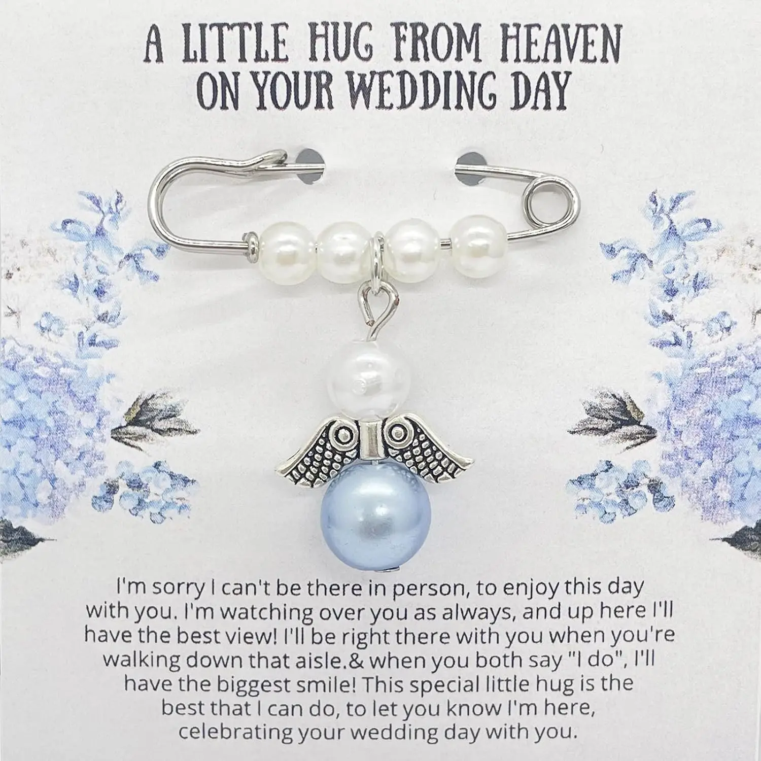 Angel Bride Charm for Bridal Bouquet Wedding Memory Charm from Mom and Dad Memorial Charms for Bride Remembrance Angel on Wedding Day