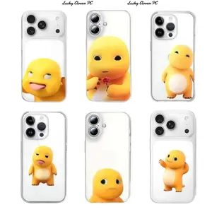 Kawaii Cartoon Yellow Nailong Milk Dragon Phone Cases For iPhone 17 16 15 14 13 12 11 Promax Pro Max Plus Air Transparent Shockproof Protective Cover Best Gifts of Christmas Halloween Birthday Valentine For Kids Fans