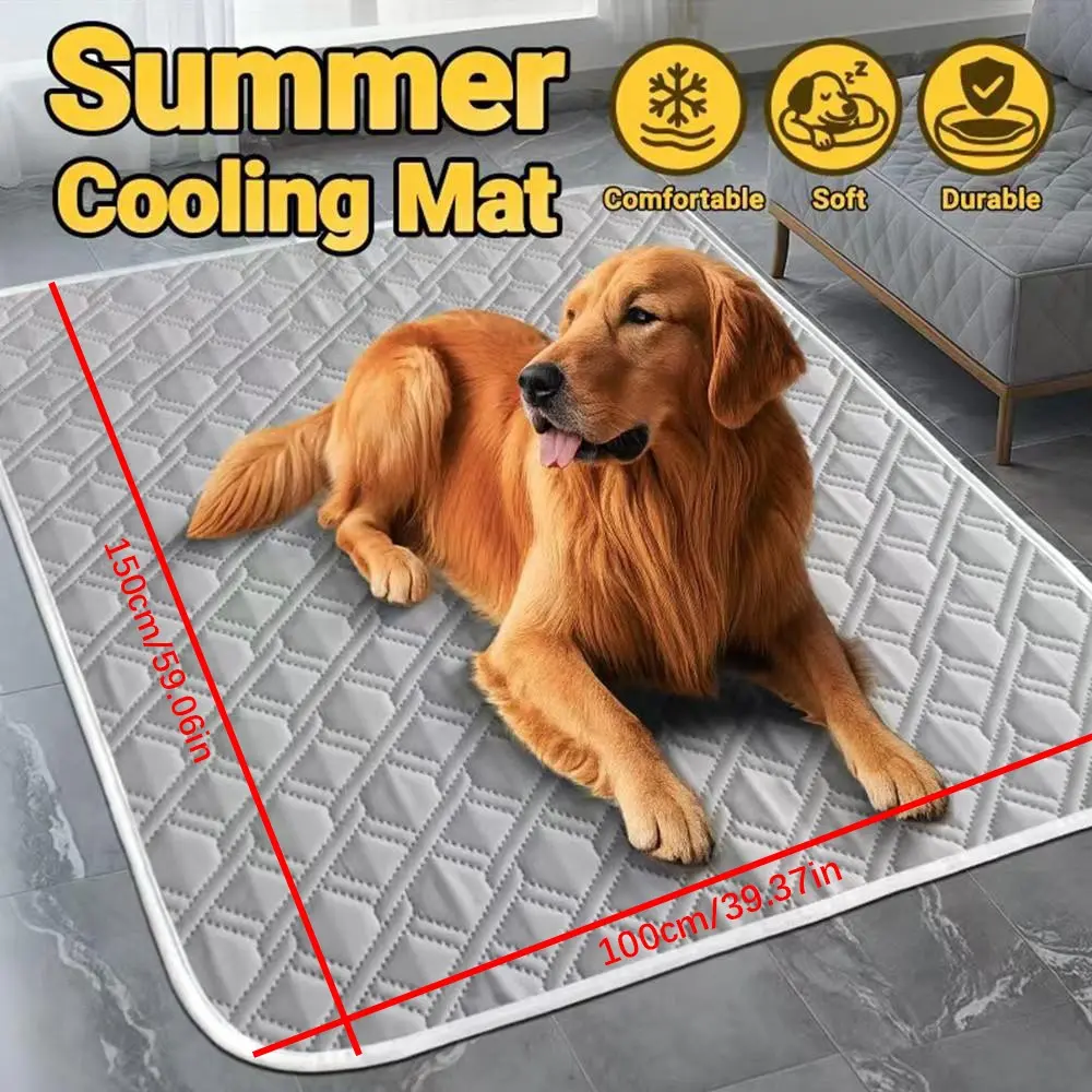 Extra Large Pet Cooling Pad, Portable Home, Ultra Soft Sweat-Absorbing Surface, Instant Cooling, All-Day Comfort, Five Size Options Available