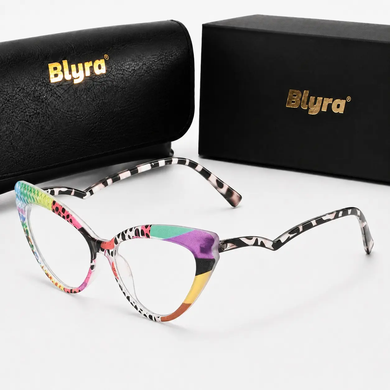 Women's Painted Cat Eye Reading Eyeglasses, Fashion Artistic Style, Vintage Personality Eyewear, Ideal for Reading, Computer Work, Daily Use