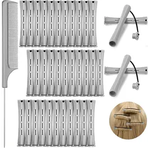 Heatless Cold Wave Hair Perm Rods with Steel Rat Tail Comb for Home Hairdressing Styling