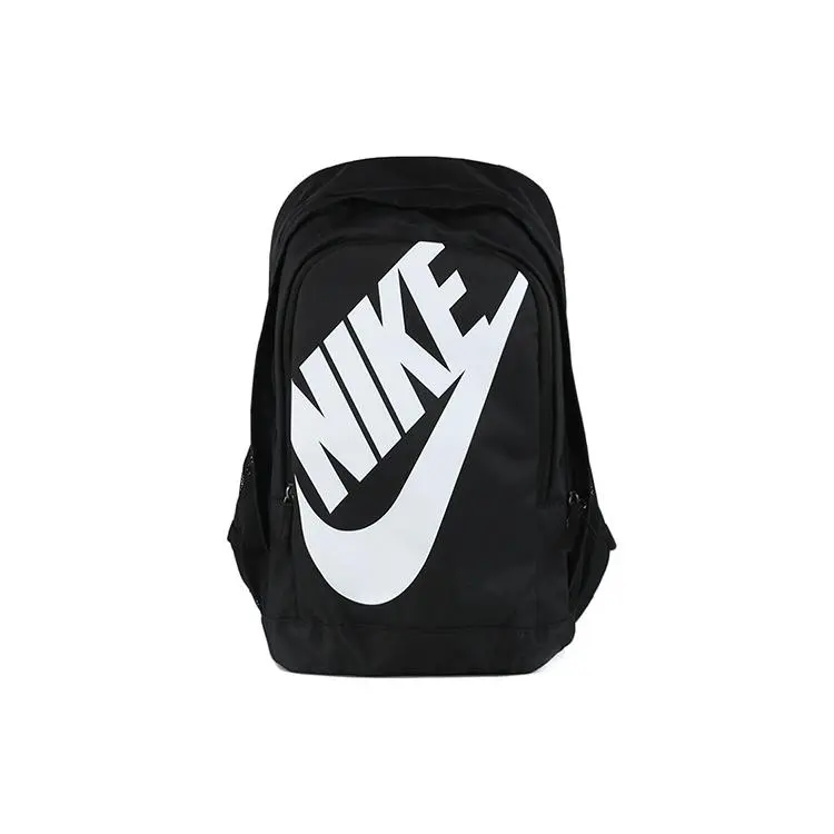 Nike Elemental Logo-Print Zippered Nylon Backpack for Men and Women, Casual Style in Black
