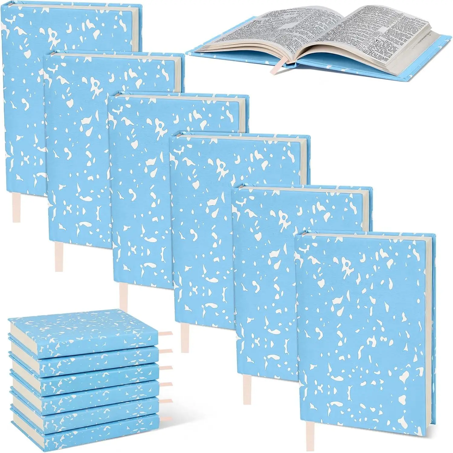 6 Pack Stretchable Cover 9 x 11 Inch Composition Notebook Cover