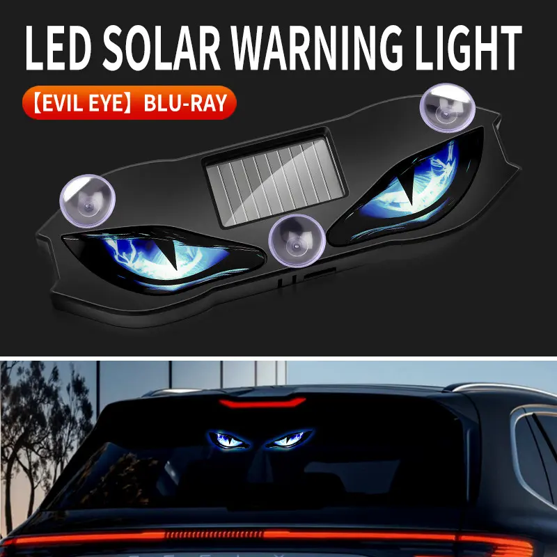 Demon Eye Car LED Atmosphere Light, Wireless Lamp with Dynamic RGB Colors & Easy Suction Mount, Solar & Type-C Rechargeable for a Bold Look on Cars, SUVs, Trucks, Car Interior Accessories tiktokshopbacktoschool