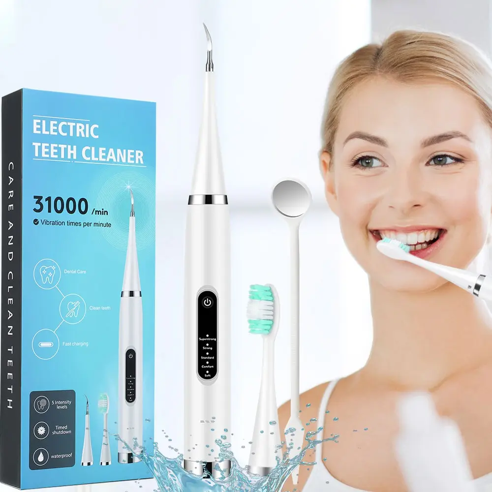 Electric Tooth Cleaner, Home Teeth Cleaner, Water Flosser & Electric Toothbrush, Fresh Breath, 5 Modes, Ipx6 Waterproof, Holiday Gift