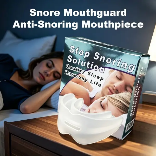 Anti-Snoring Mouthpiece Sleeping Aid, Comfortable & Reusable Anti Snoring Device for Adults Men & Women