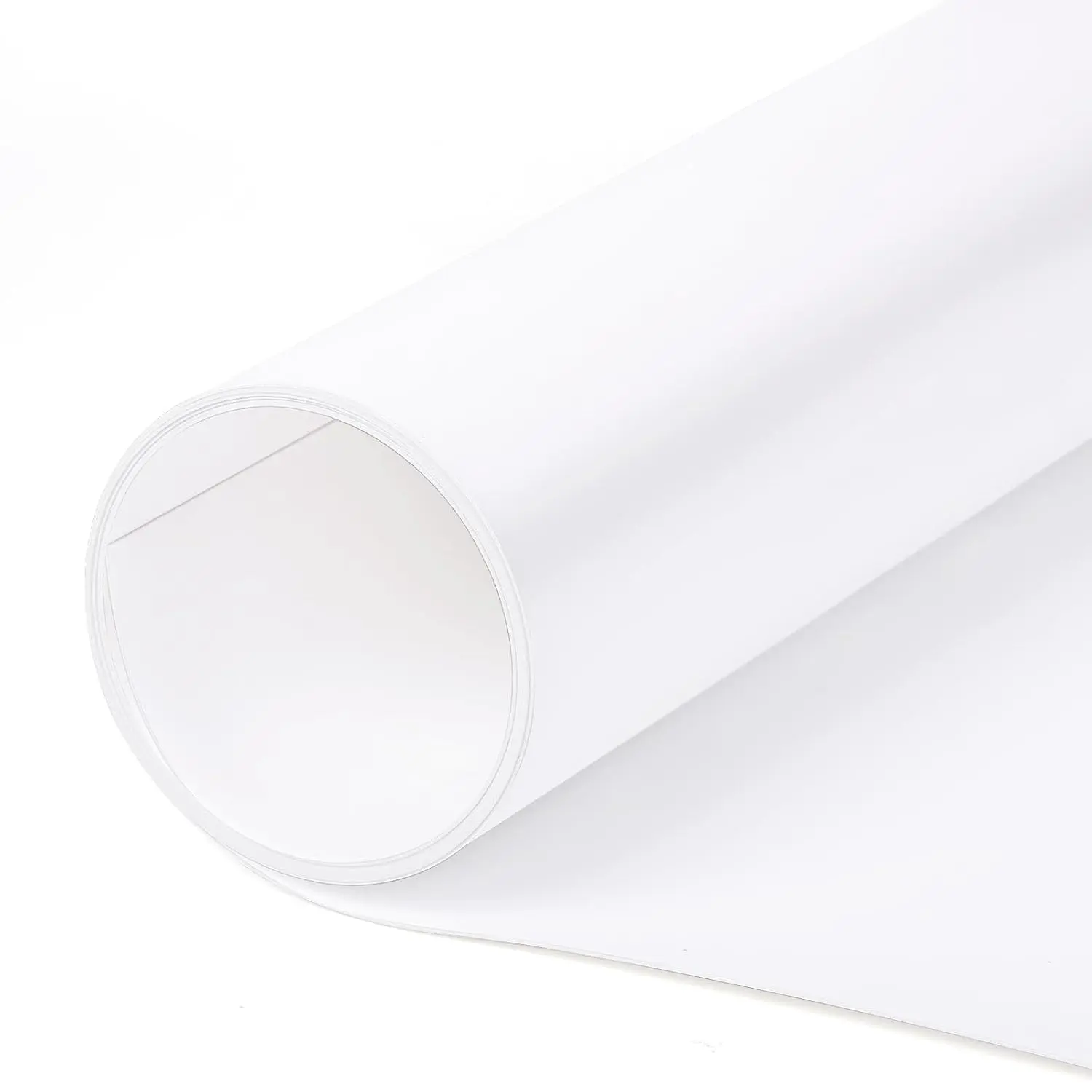 Hard Flexible White Polypropylene Sheet Roll - 16x96in, 0.8mm Thick, Heat-Bendable for Hobbyists, Cut-to-Size for DIY Crafts & Furniture Trim Protective Liners