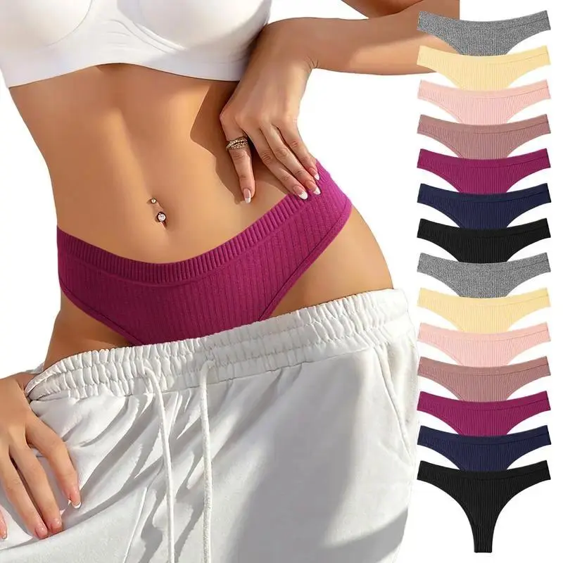 Women's Seamless Cotton Thong Panties Low Waist Soft Stretch Breathable Quick Dry Underwear for Daily and Beach Wear Character count: 138 (inclu