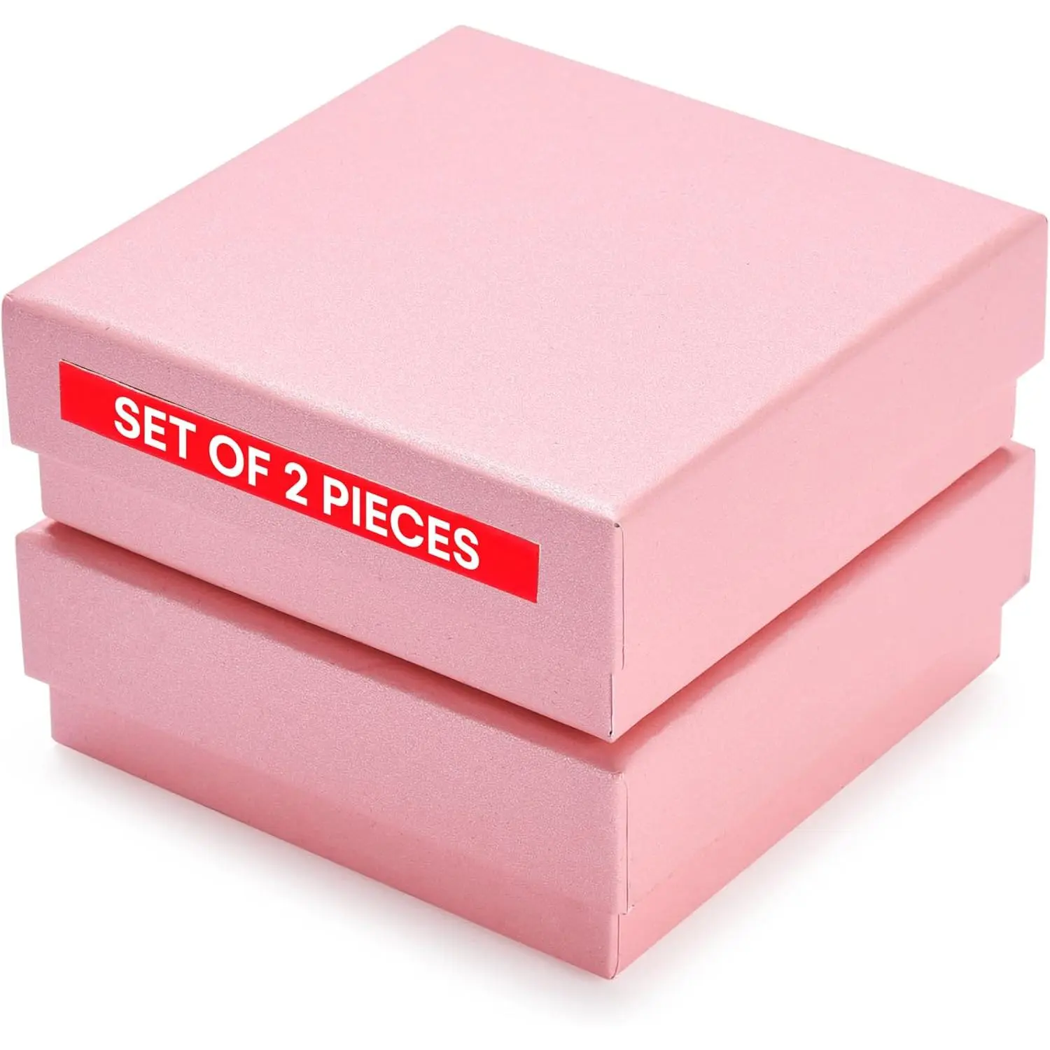 Small  Box - 2-Pack Cardboard Small  Boxes with  and Black Cushion - Ideal for Earrings, Bracelets, and Necklaces -  Packaging Boxes - 3.5x3.5x1-Inch ()