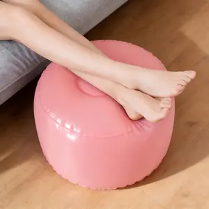 Pink travel inflatable foot cushions to relieve fatigue, fast seat cushions, camping supplies, camping inflatable seat cushions