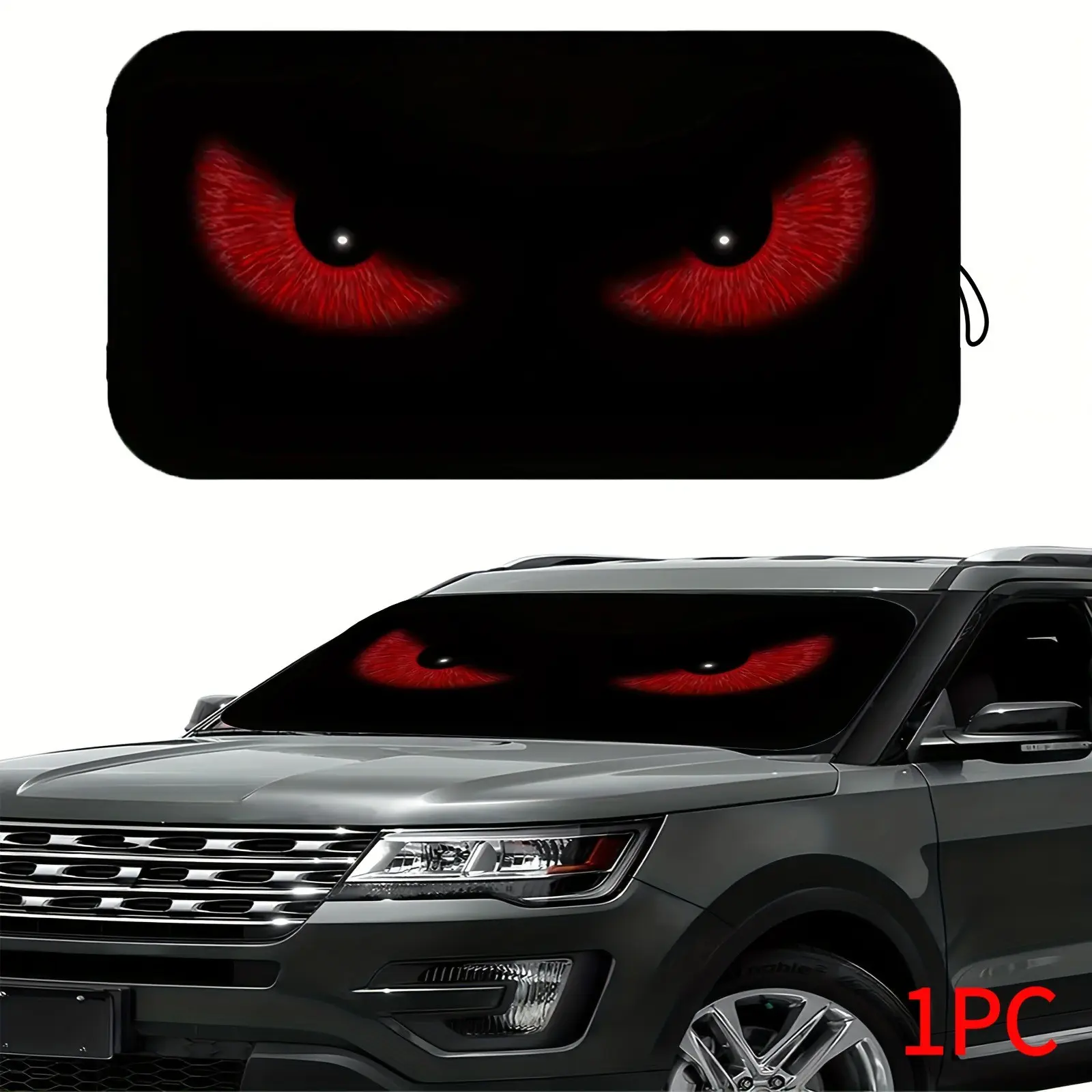 UV Car Sunshade, Foldable Windshield Protector, Car Sunshades For Windshield, Sun Shade For Car Windshield, Cool Interior Accessory, Durable Plastic, Fits Cars Suvs Trucks, Beach Driving, Front Windshield Sunshade