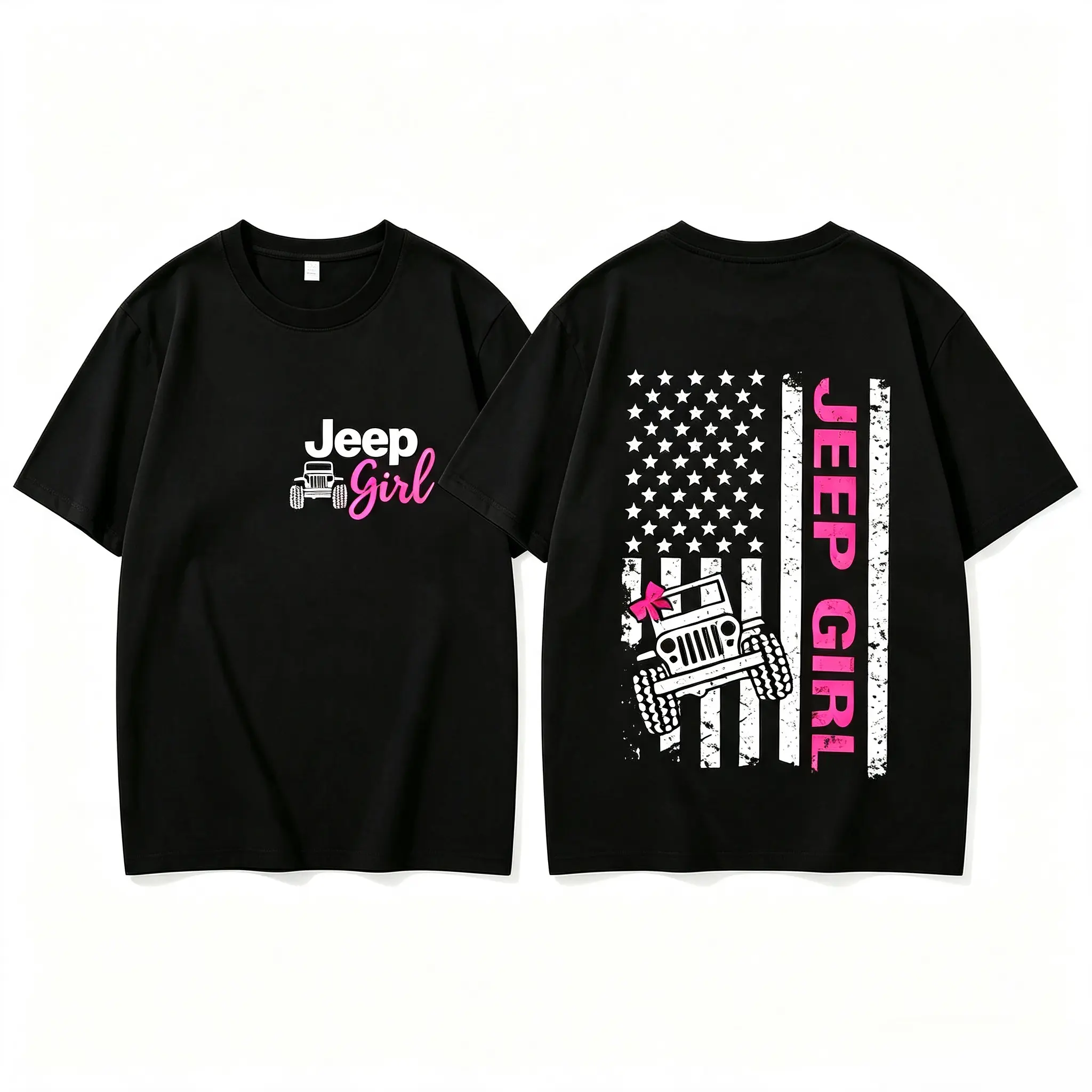 Jeep Girl Hoodie Cute Off-Road American Flag Graphic Hoodie Casual Street Style Fleece Fabric Pullover Hooded Sweatshirt Trendy Tops for Unisex,back to school,back to school shopping