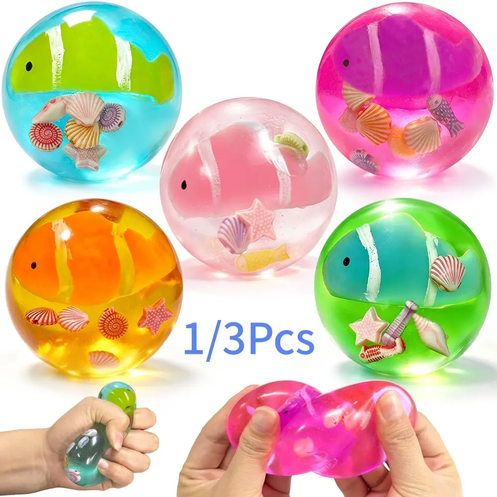 Ocean Shell Goldfish Stress Ball Set, Anxiety Relief Toy for Students and Office Workers, Perfect Birthday Gift, Desk Accessory