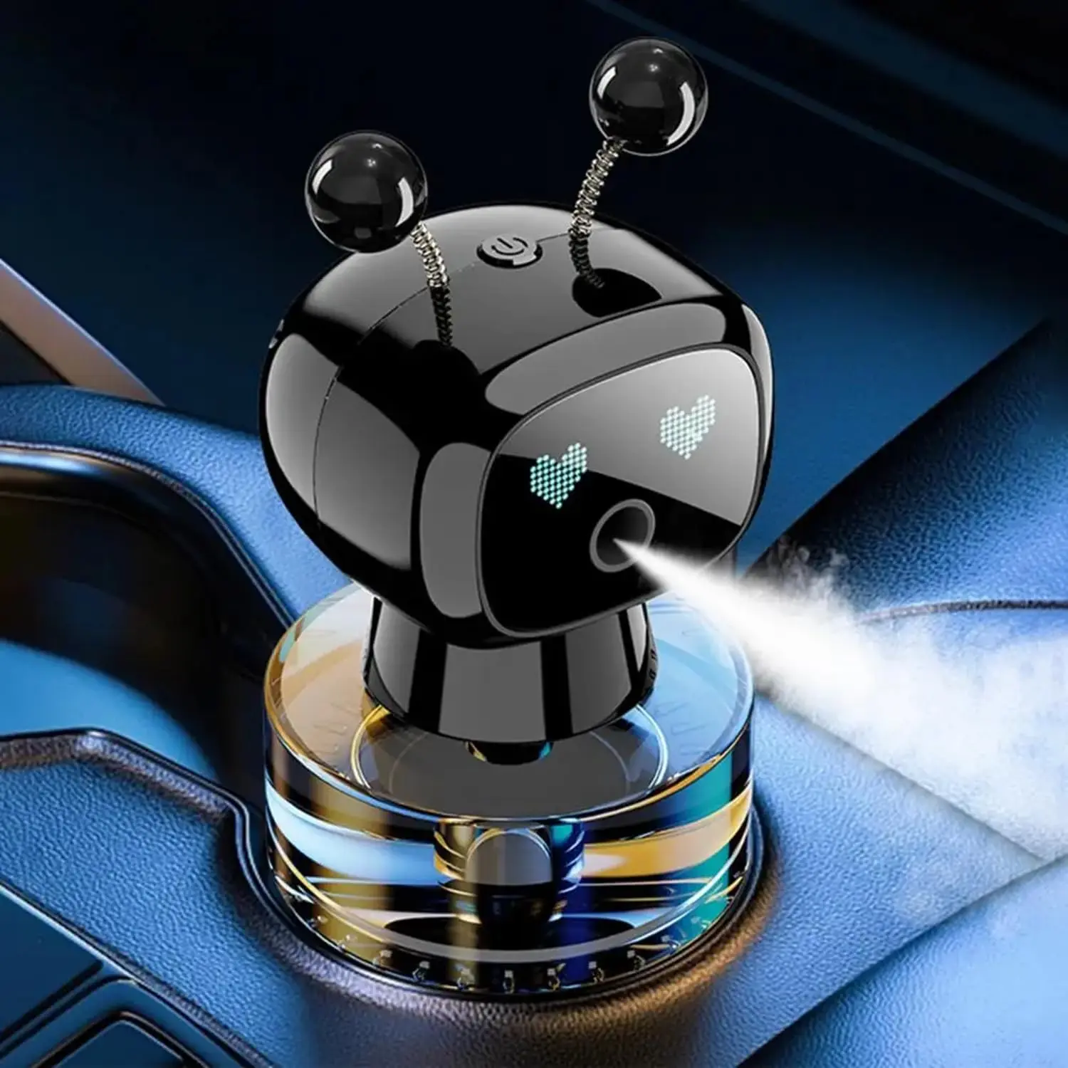 Black Cologne Smart Robot Car Interior Decoration Scent Diffuser - Automatic Spray, Car Odor Eliminator, Fragrance Release Air Freshener, Ideal Gift for Perfume Lovers