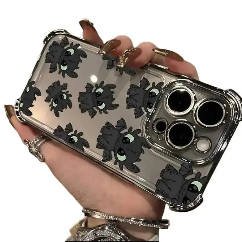 Lovely couple T-Toothless Fury Dragon Plating Phone Case For iPhone 17 16e 16 15 14 13 12 11 Pro Max X XR XSMax 7 8 6 Plus Samsung S21 S22 S23 S24 S25 Anti-Fall dragon pattern phone case Smartphone Cellphone, Casing, Accessories, Cover, Protection