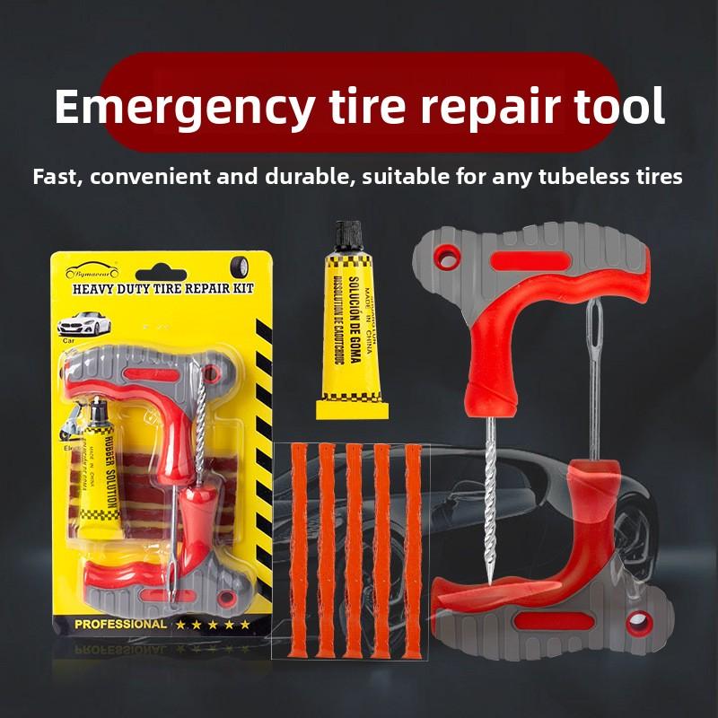 Car & Electric Vehicle Emergency Tire Repair Kit Quick-Fix Vacuum Tire Patching Tool Set for Cars and Electric Scooters