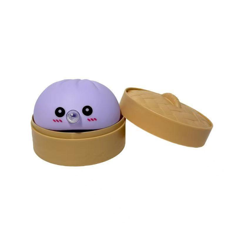 Kawaii Bubble-Blowing Steamed Bun Squishy Toy - Cute Sensory Fidget & Stress Relief