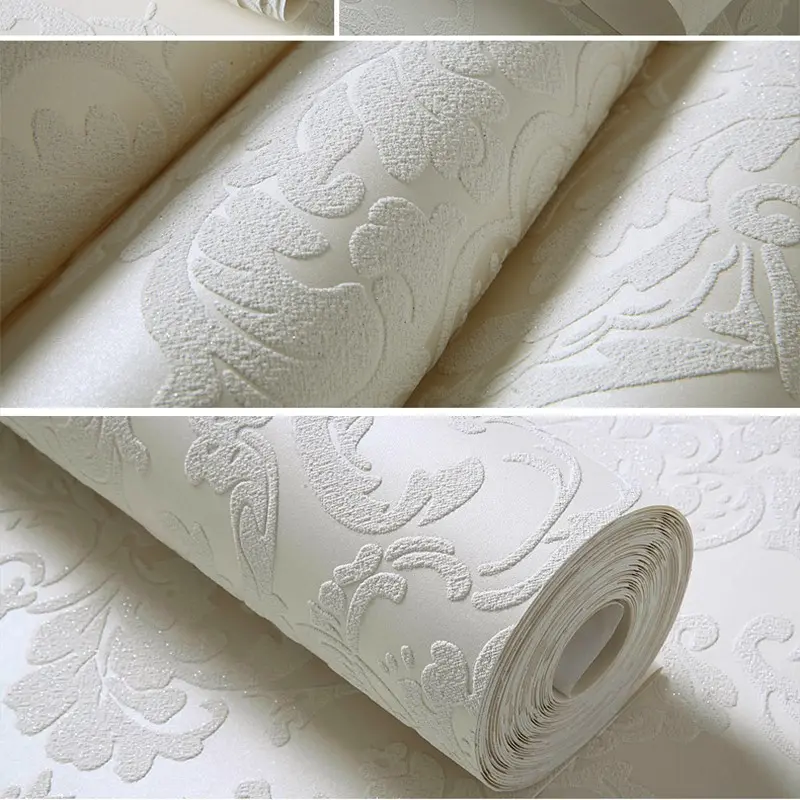 European Luxury Floral Pattern Thick Non-Adhesive Wallpaper, Decorative Wallpaper, Home Decoration, Gift Wrapping Paper, Elegant Wall Covering