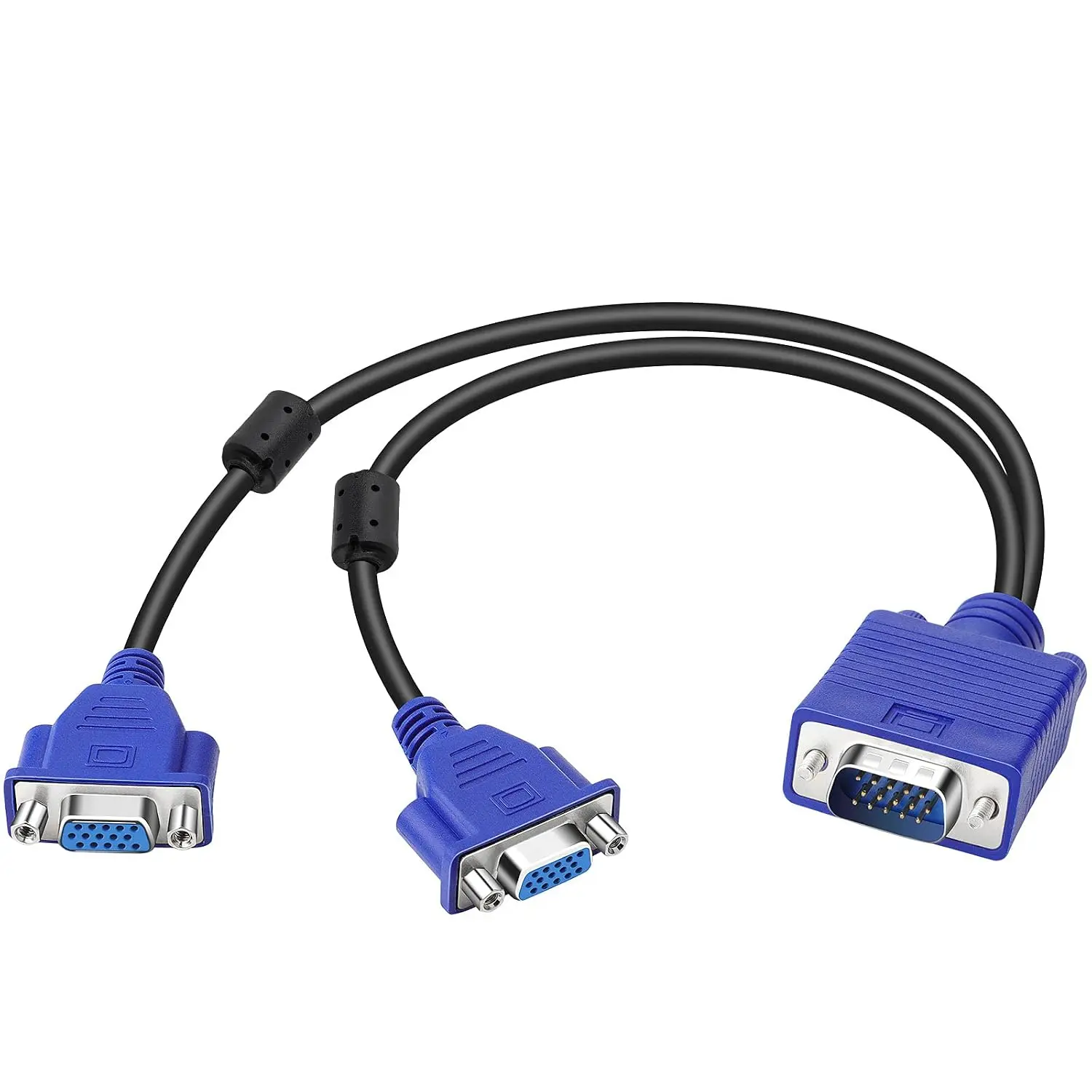 VGA Splitter   1 Male to 2 Female Adapter Converter VGA Video Y  Cord for Screen Duplication