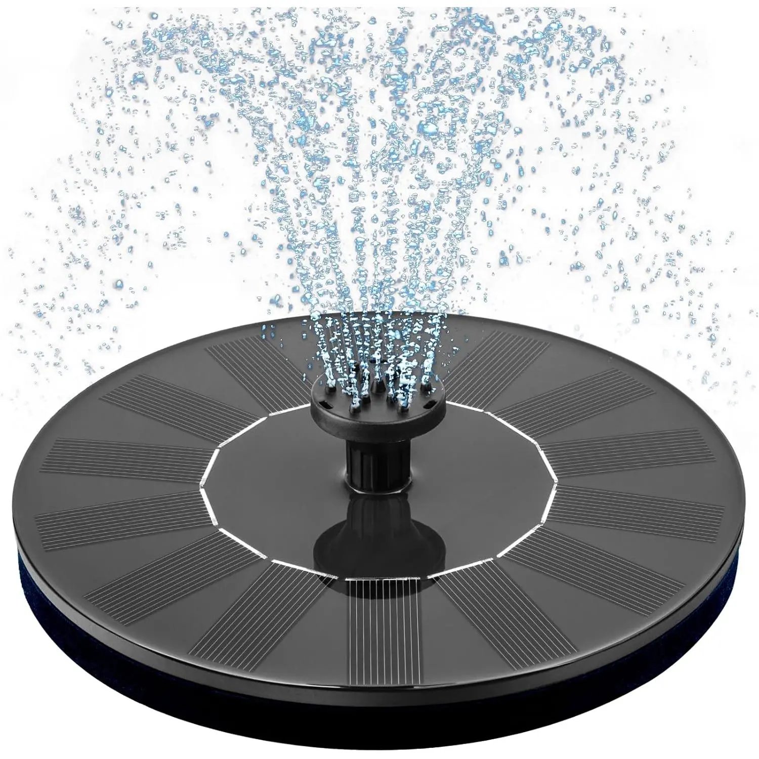Floating Solar Garden Fountain System, Submersible Water Pump with 8 Nozzles for Bird Baths, Ponds, and Outdoor Patio Decor, Floating Fountain System, Garden Fountains