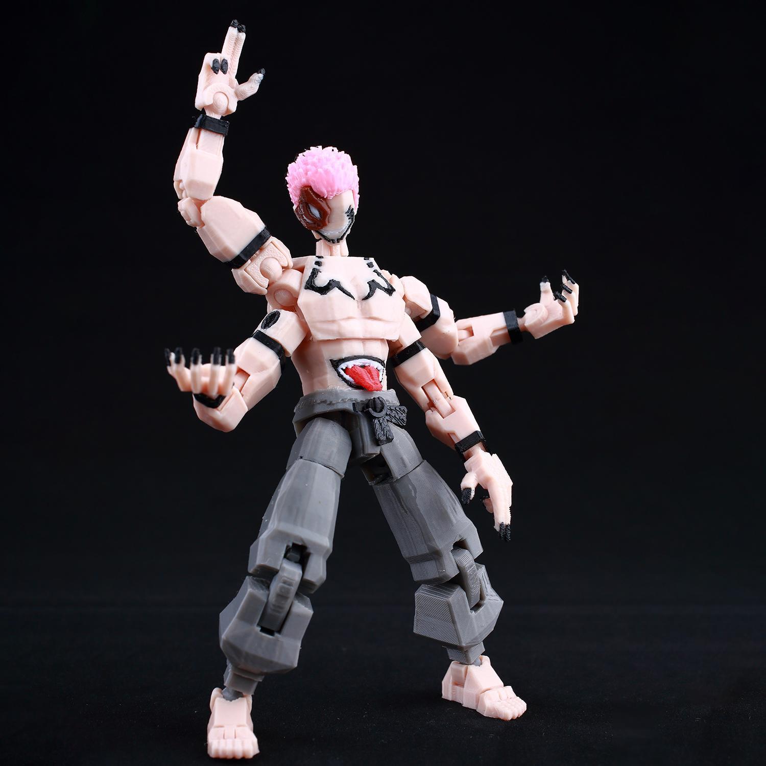 3d Printed Dummy13 Jujutsu Kaisen Ryomen Sukuna Action Figure Anime Model Toys Multi-Jointed Poseable Collectible Toy Gift