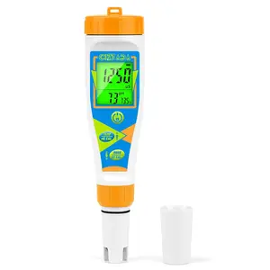 pH Meter for Water Digital EC and PPM Meter for Hydroponics Nutrient 4 in 1 pH EC TDS Temperature Tester with Large Display for Indoor Plant Grow DWC Setup Aeroponic Pool Aquarium