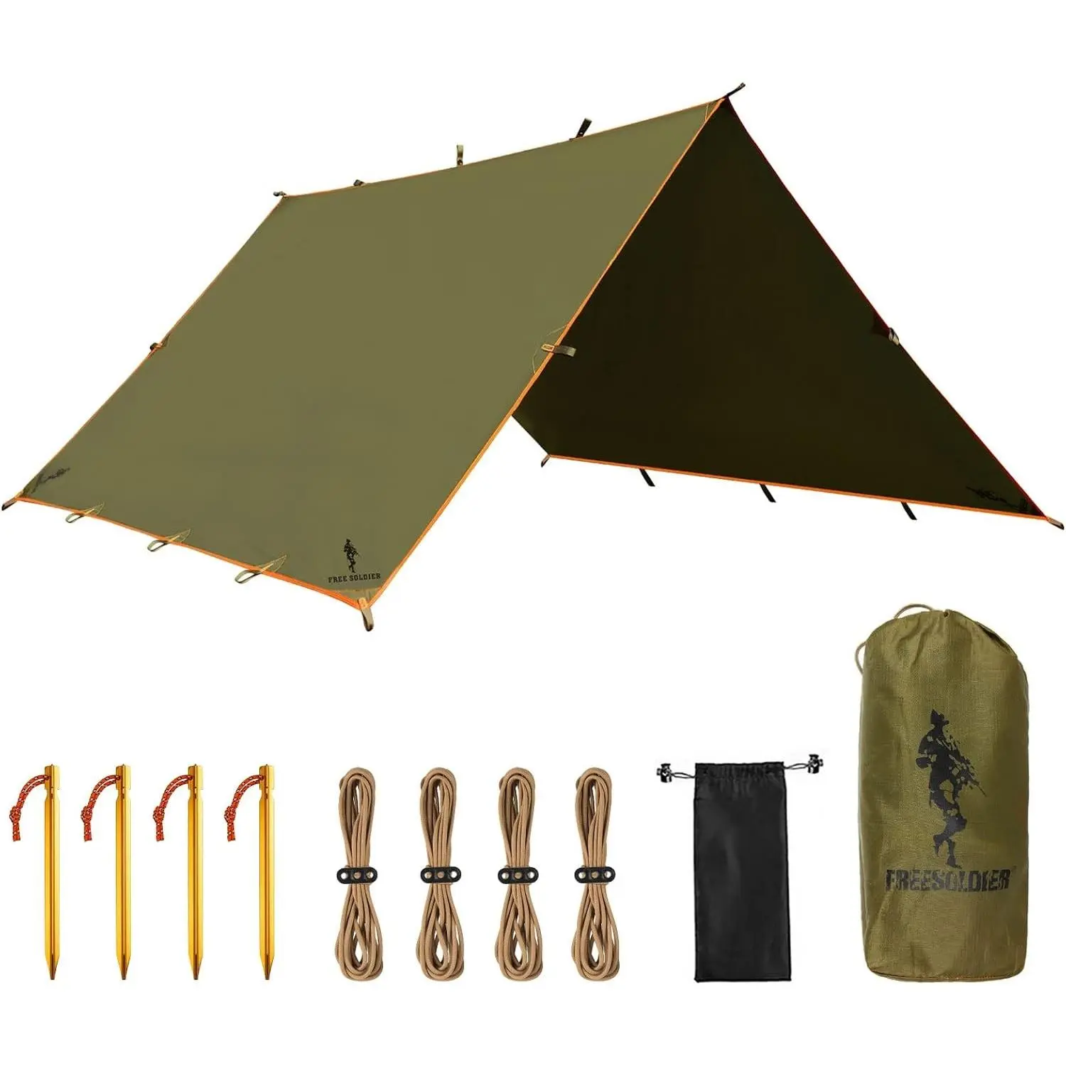 Waterproof Portable Tarp Multifunctional Outdoor Camping Traveling Awning Backpacking Tarp shelter Rain Tarp