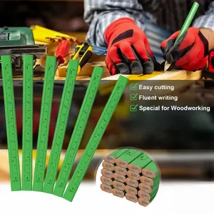 Woodworking Pencil Set, 24/48 Pieces, Premium Octagonal Marking Tool, Hard Lead, Ideal for Craftsmen, Sharp and Durable, Perfect Valentine Gift