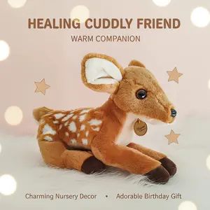 Giraffe plush toy deer doll with bracket inside doll birthday gift ornament