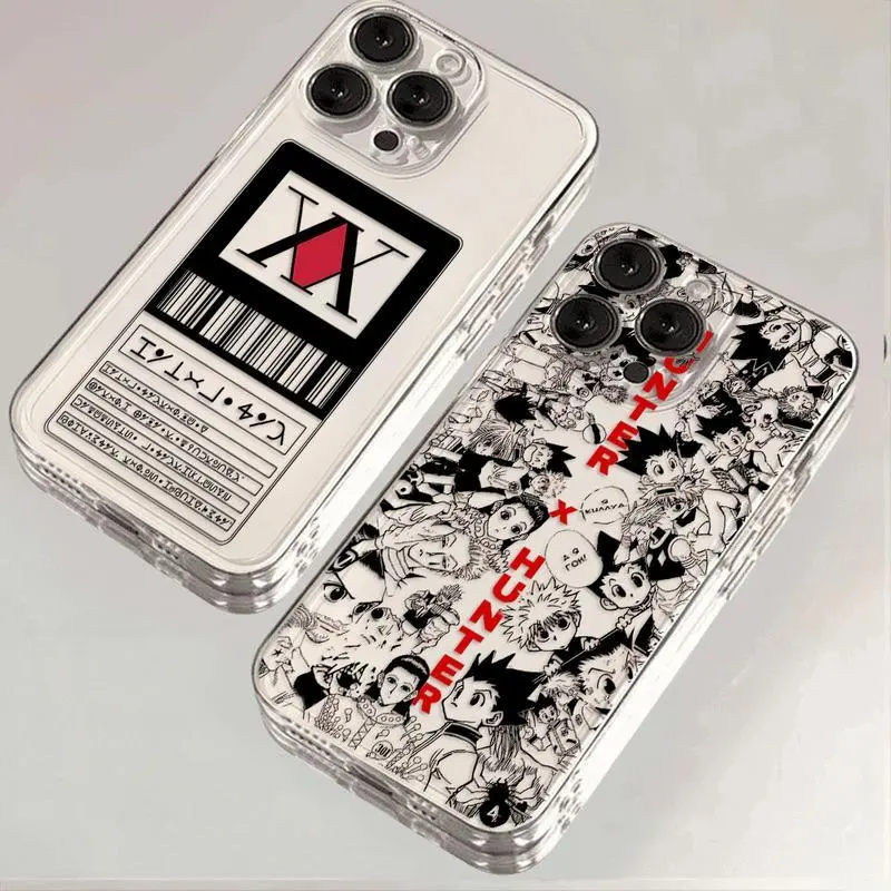 Transparent Cover Black HUNTER×HUNTER Anime Phone Case For iPhone 17 16 15 14 13 12 11  Pro Max X XSMax Plus & Samsung Galaxy S26 S25 Ultra S24 S23 S22 S21 Plus Halloween Gifts, Accessories, Smartphone, Casing, Durable, Personalized, Spray Paint, Cellpho,