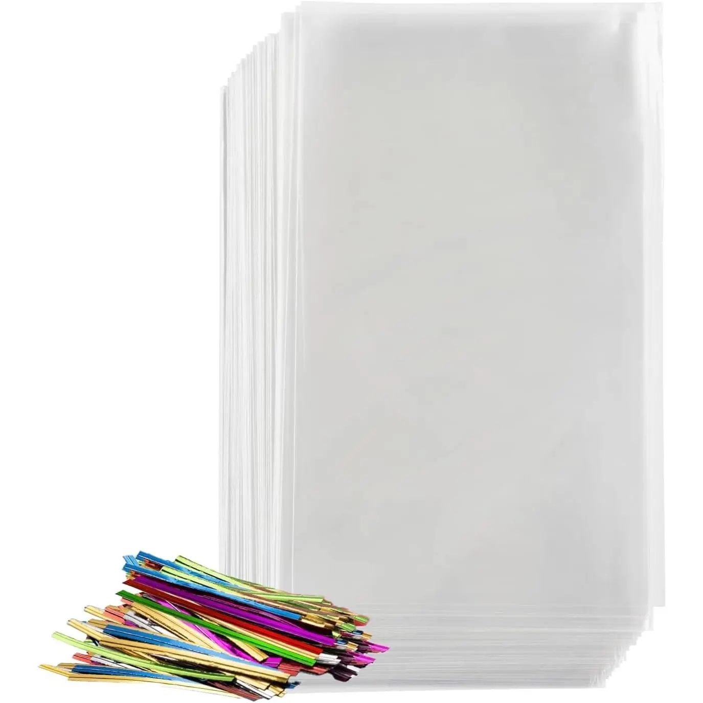 200 Pack Clear Plastic Cellophane Bags with Twist Ties - 4x6 Inch Bulk Clear  Bags for Favors, Candy, Cookies -  Safe Goodie Bags with Ties, Suitable for  Showers, Parties, Events