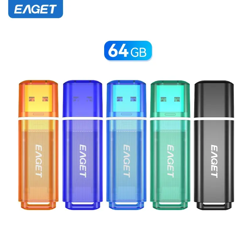 EAGET F8 5 Pack USB2.0 Flash Drive 4G/8G/16G/32G/64G Multi Color Mini Portable File Storage Office Student Document Backup Laptop Car Printer Storage - usbflashdrive,thumbdrive,datastorage - birthdaygift,christmasgift,bulkofficialgift