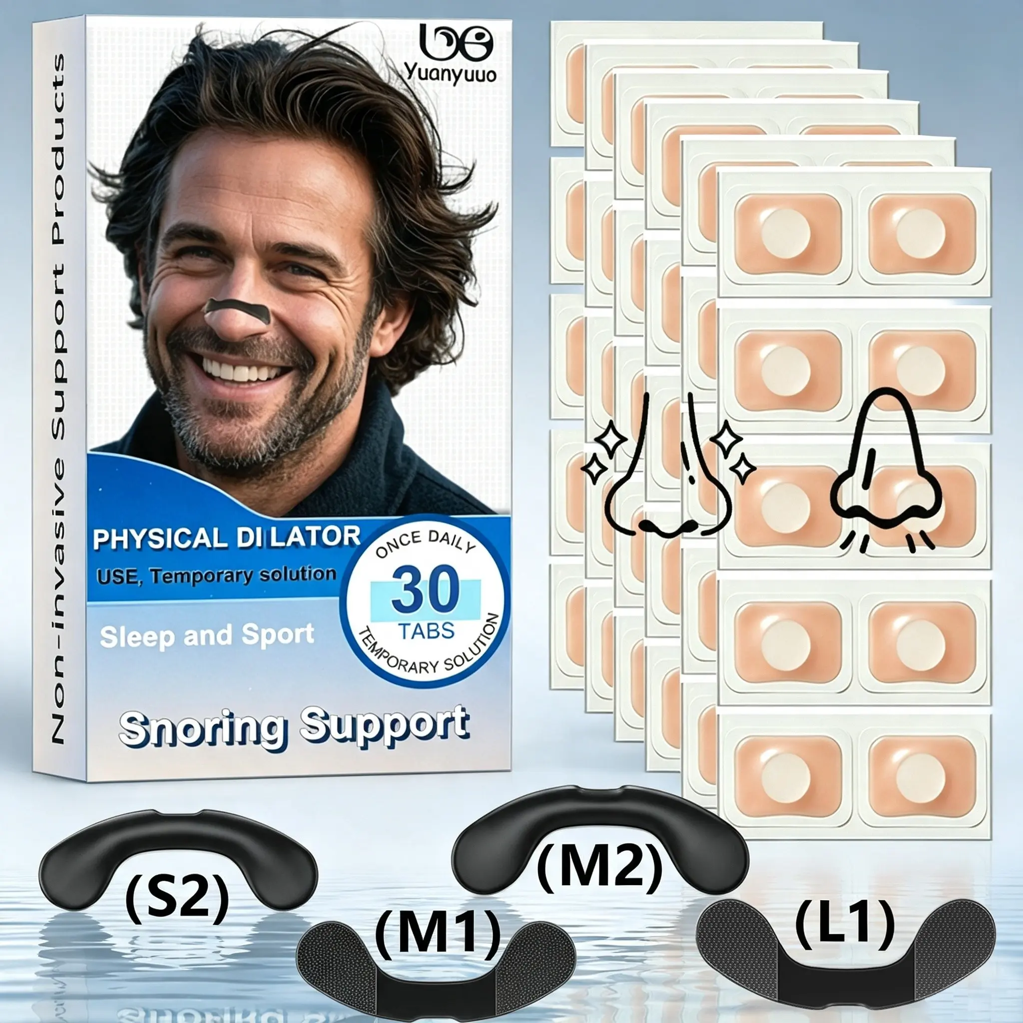Magnetic Nose Dilators, 20/30/50pcs Basic Physical Changes Nose Dilators, Quick Application Tags, Fitness and Training Equipment for Sports/sleep Use