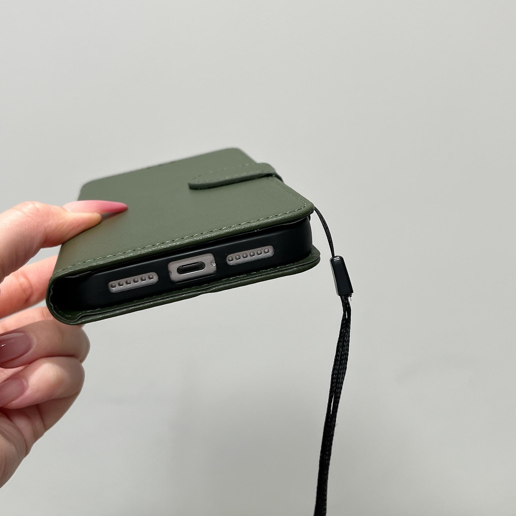 Luxury Leather Flip Wallet Case for Men, Kickstand Card Holder, Shockproof Folio Cover for iPhone 17 Pro Max 16 Pro Max 15 14 13 12 11