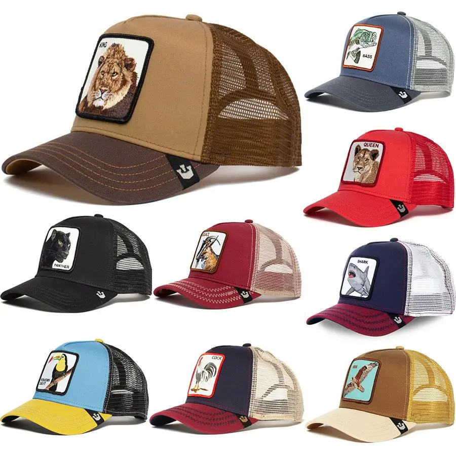Vintage Animal Patch Trucker Hat Unisex | Retro Western Country Mesh Back Snapback Cap, Breathable Summer Structured Baseball Hat For Men Women, Adjustable Outdoor Fishing Concert Casual Daily Hat