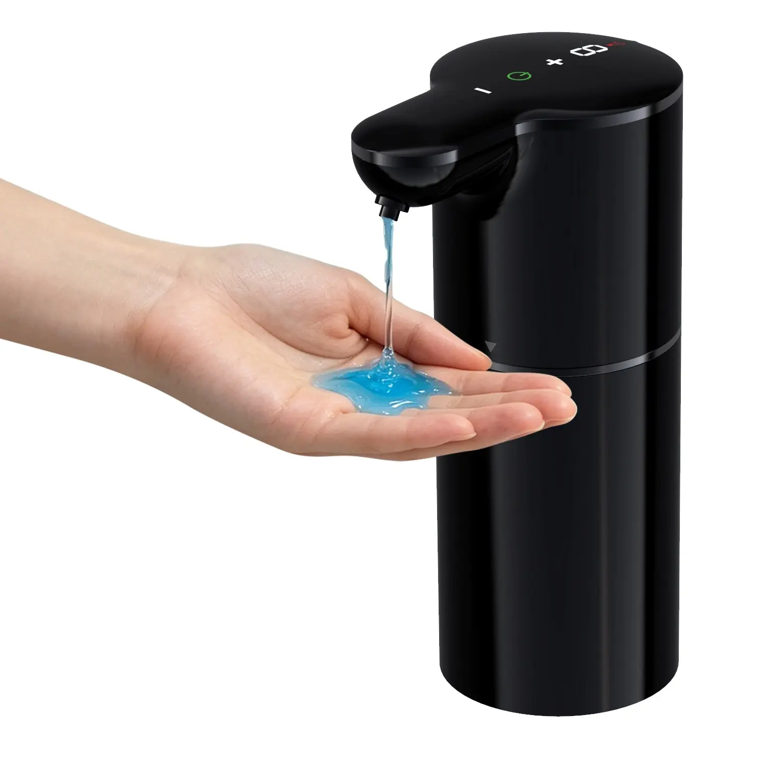 13.5oz/400ml Automatic Soap Dispenser, Smart Soap Dispenser, Pump, IR Sensor, 2000mAh Capacity, IPX5 Waterproof, USB Rechargeable, 8-Level Adjustment, Auto-Cleaning, Digital Display, Touchless Soap Dispenser for Bathroom, Kitchen, Hotel