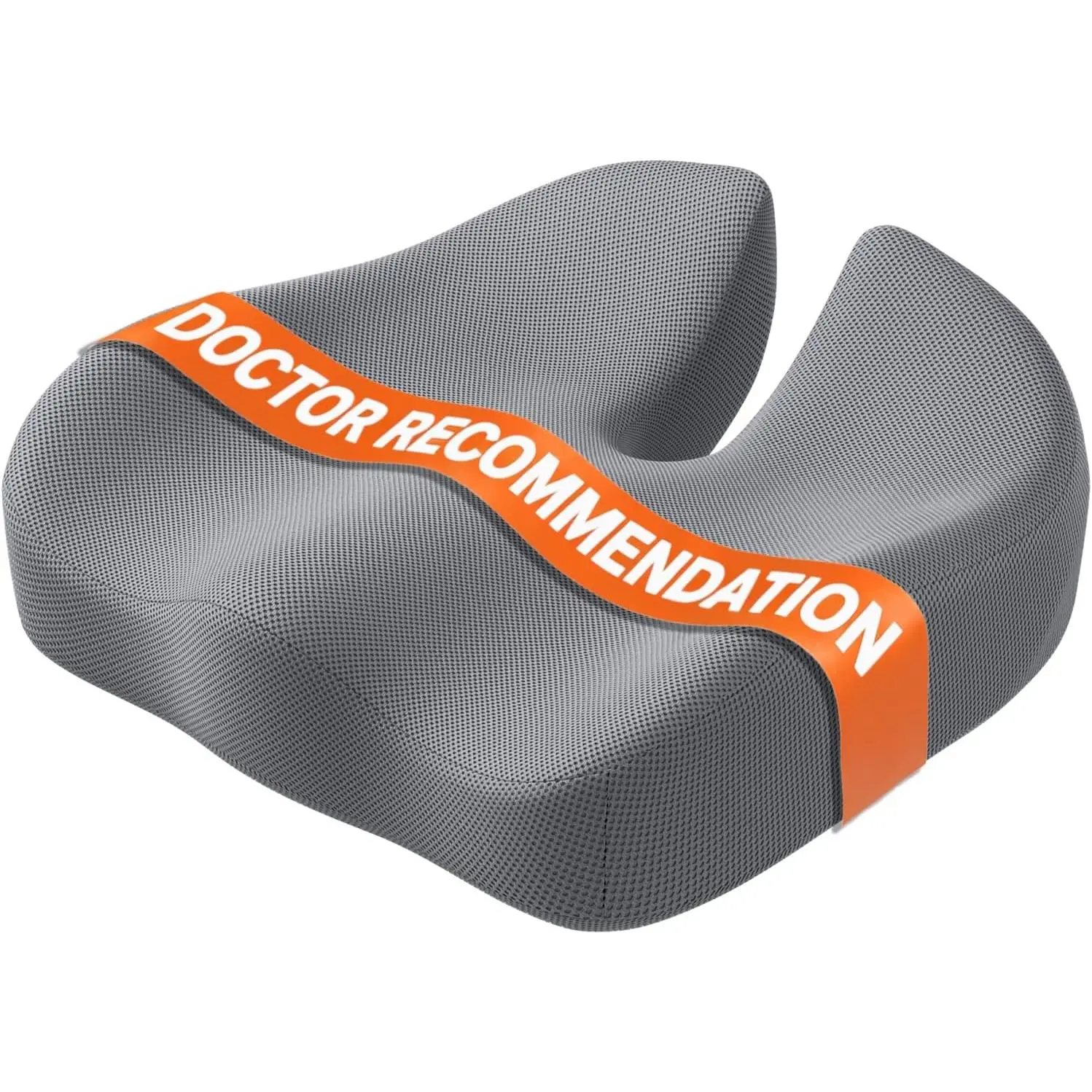 Seat Cushion, Large Cushion for Office Chair, Ergonomic Pad Pillow for Pressure Relief Sciatica & Pain Relief for Long Sitting, Grey