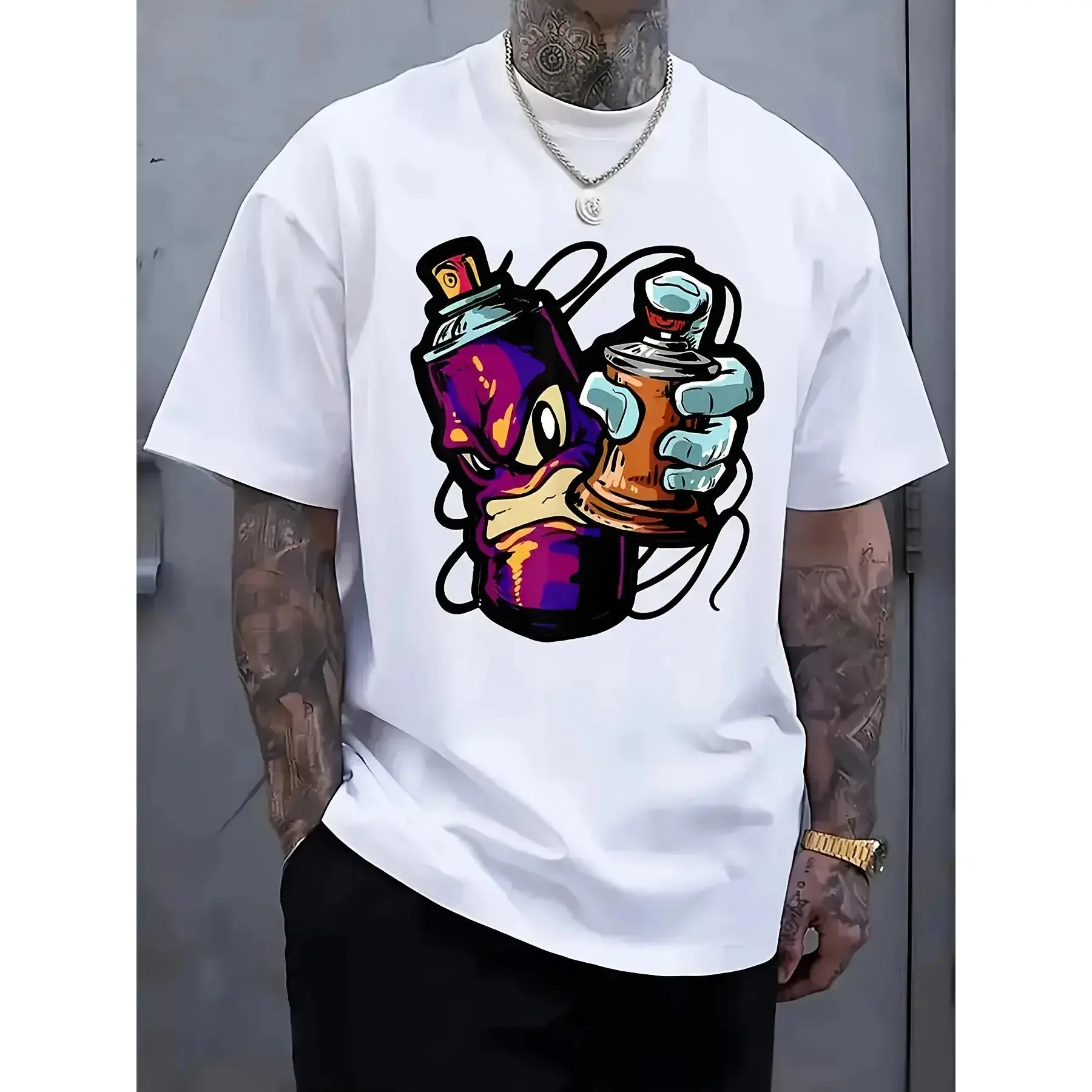 Urban Streetwear Graffiti D20 Dice Print T-Shirt Gaming Tabletop RPG Enthusiast Graphic Tee Short Sleeve Round Neck Summer Top Mens Womens Casual Wear Birthday Gift Holiday Gift