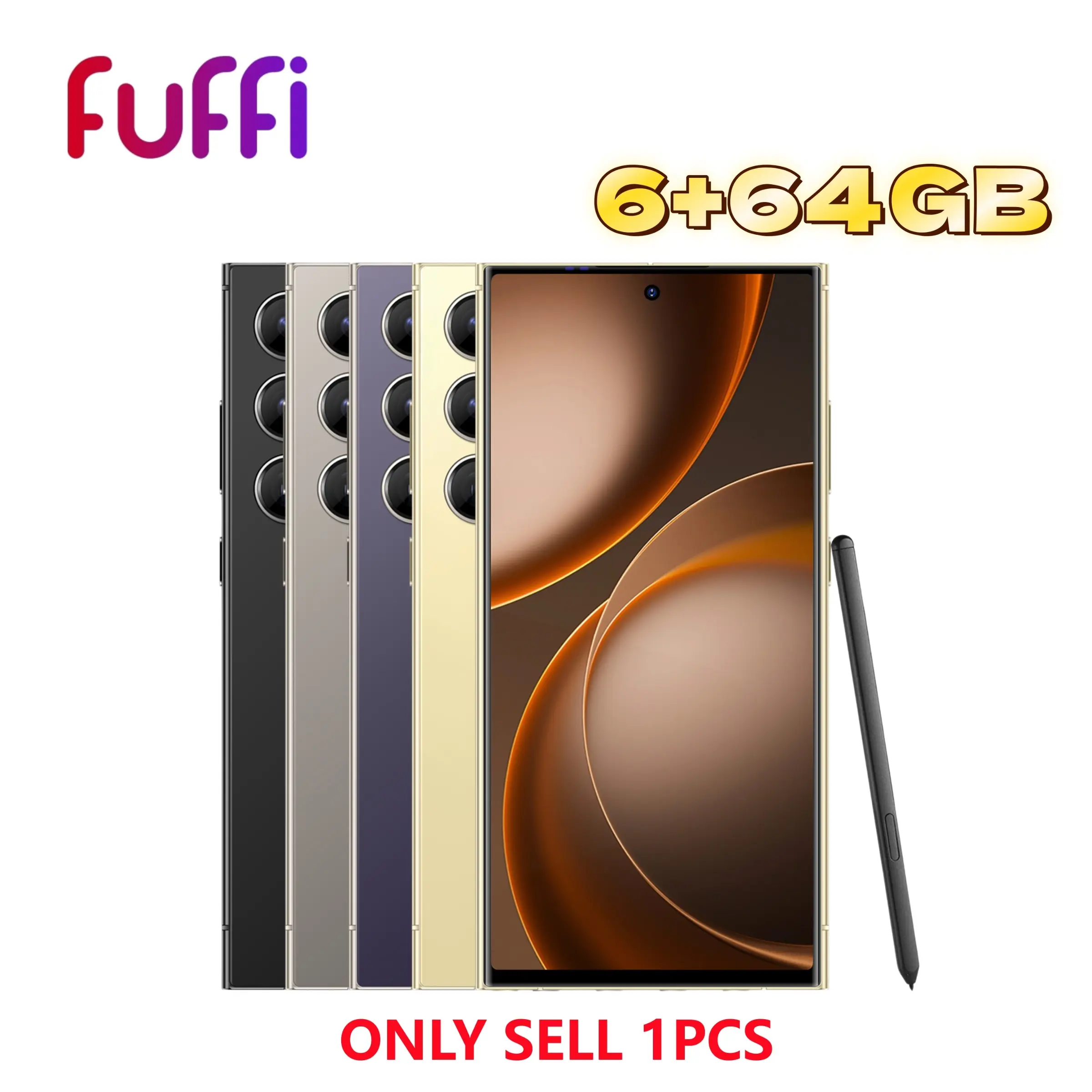 Fuffi Smart Phone, 6.8-Inch HD Screen, Octa-Core Processor, 6gb RAM, 64GB ROM, 4g Network, Dual Sim, Stylus Pen, 4100mah Battery, Android, Camera