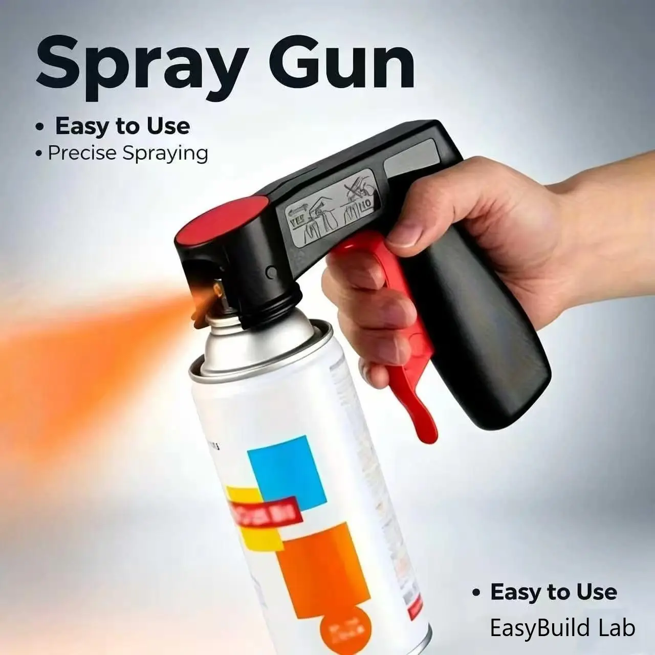 Spray Can Ergonomic Grip Attachment, Adjustable Car Dent Repair Paint Sprayer, All-Size Can Universal Adapter, Easy-Grip Spraying Tool Relieves Hand Ache & Arthritis Discomfort