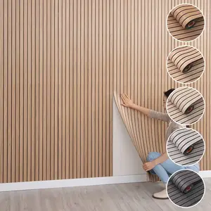 A Roll Self-Adhesive Retro 3D Wood Grain Grooved Wall Panel Stickers, Recessed Grid Wallpaper, Indoor Home Wall Renovation, Easy Installation, Cuttable, Versatile Use, Suitable for Bedroom, B&B, Living Room, Office, Waterproof And Wall Stickers