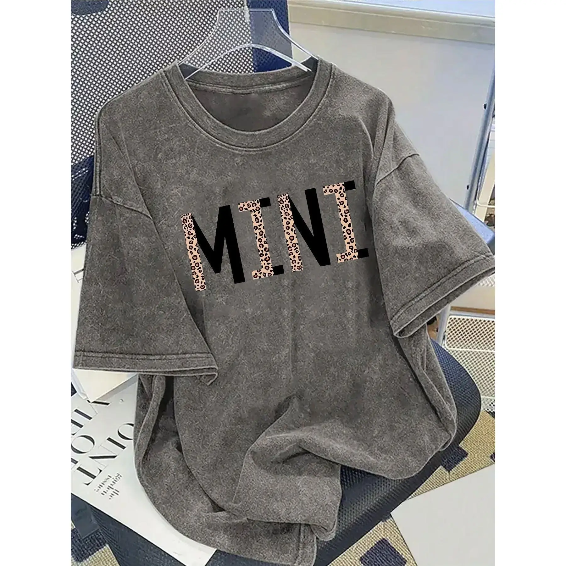 Men's "Gooner Eat Sleep Goon Repeat" Graphic T-Shirt - Vintage Wash Streetwear, Classic Short Sleeve Crewneck, Basic Chic All Over Print, Foldable, Breathable Lightweight Casual Top, Machine Washable, Ideal for Chinese New Year, Valentine's Day