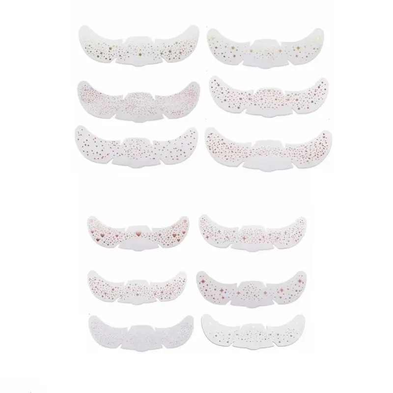 12 Pcs Glitter Freckle Face Stickers, Waterproof Holographic Temporary Tattoos with Rainbow Hearts & Star Patterns for Festival Party Makeup, 12Pcs, Set, Apply Temporarily, Peppy, Styling, Funky, Temporary Fake Tattoos, Glitter Holographic, Heart&Star, Ra