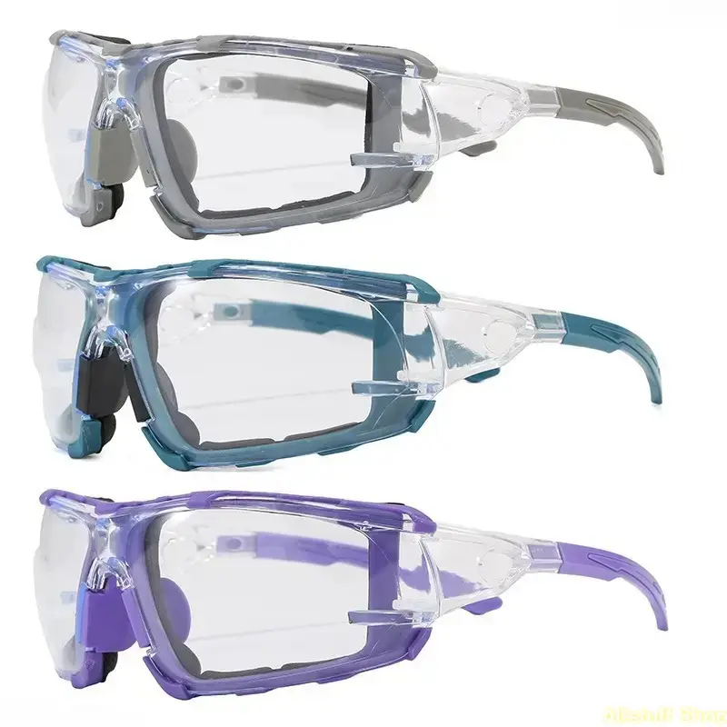 Anti-Fog Safety Glasses with Foam Gasket for Men, Impact-Resistant Polycarbonate UV400 Lens, Splash-Proof Workshop Safe Goggles for Construction Use