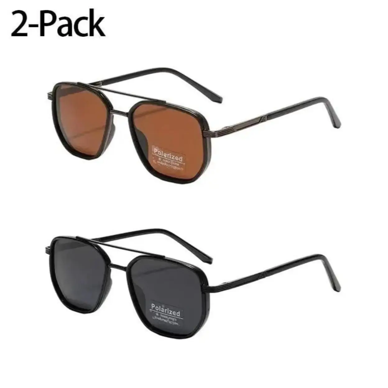 Women's Geometric-Pattern Stylish Shades - Nylon TR90 UV Protection Lenses, Double Beam Metal Frame, Casual Trendy Female Sunglasses for Everyday Wear