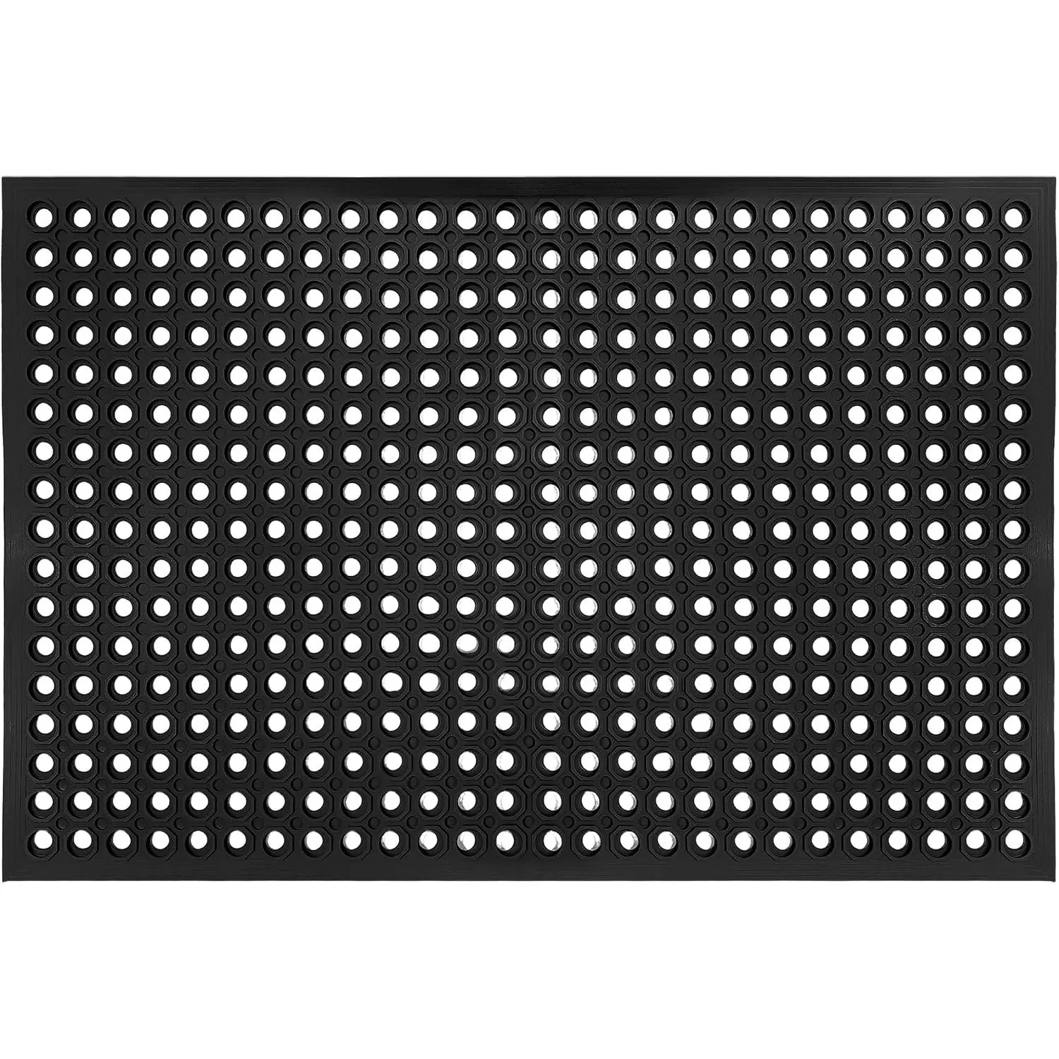 Large Rubber Mat Heavy Duty Drainage Mat 59" x 35" Anti-Fatigue Floor Mat for Kitchens Garage Garden Restaurants Workshops Indoor Outdoor