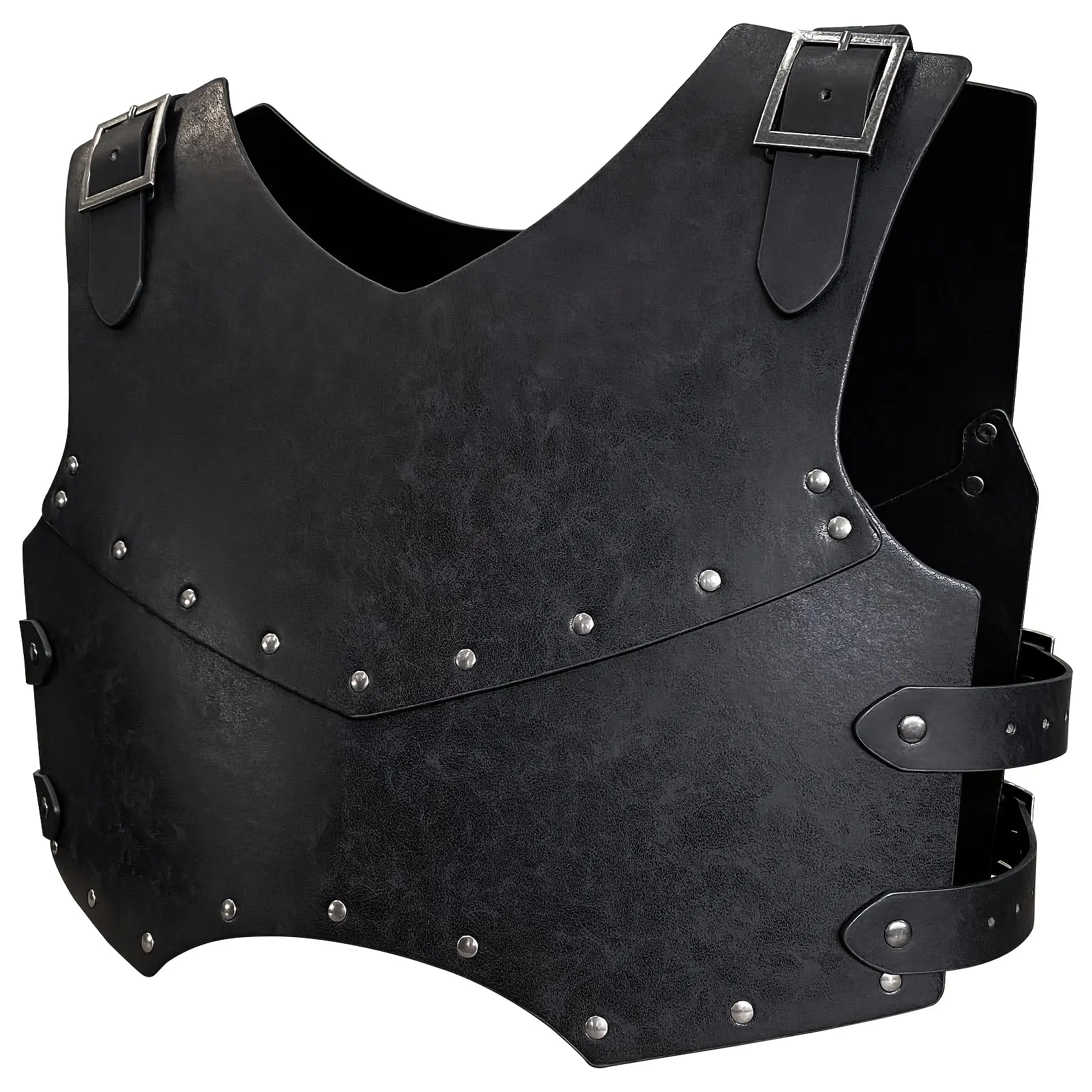 Medieval Faux Leather Chest Armor, Retro Mercenary Knight Archer Body Armor, Adjustable Vest Armour for Ren Faire